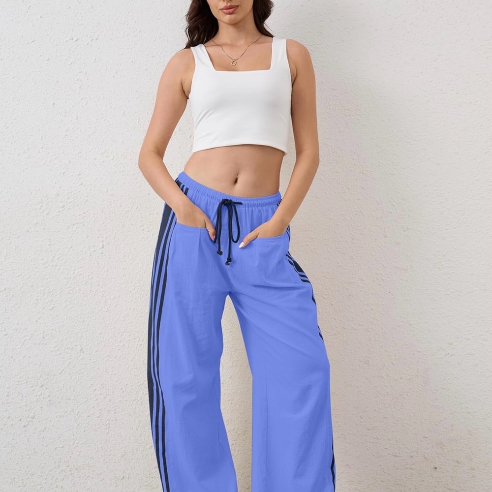 Blue Track Pants - Picture 3 of 7